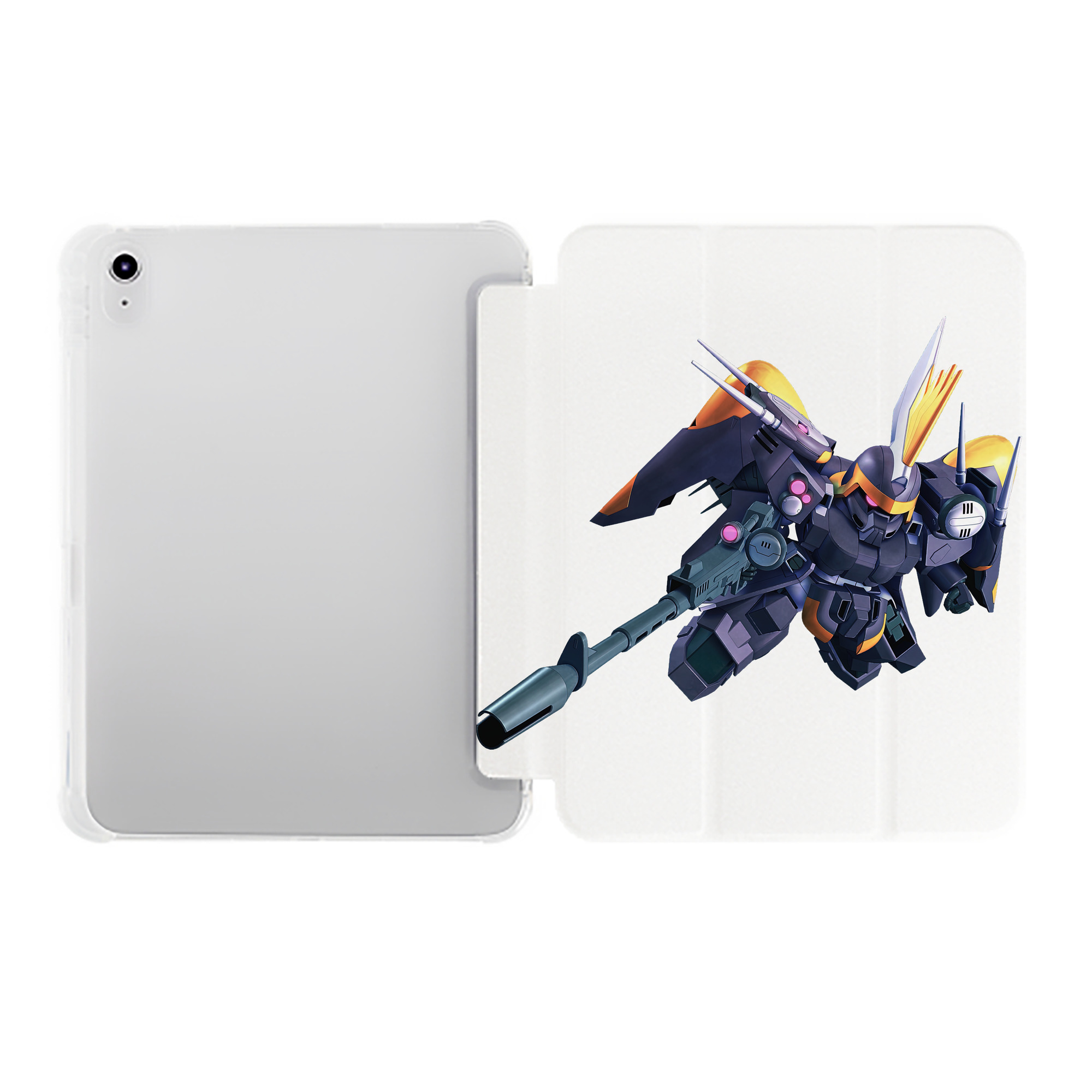 （画像用） 機動戦士ガンダム Mobile Suit Gundam IPad ケース ペン収納付き 三つ折りスタンド PUレザー×シリコン 対応機種9.5/10.5/10.9インチ
